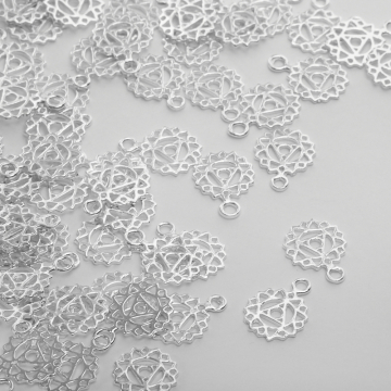 Srebrna zawieszka ażurowa serwetka AG925 13,5mm