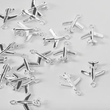 Srebrna zawieszka samolot AG925 19mm