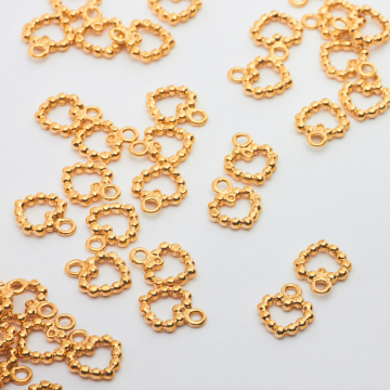 Srebrna zawieszka serce AG925 pozłacana 10,5mm