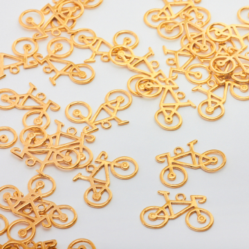 Srebrna zawieszka rower AG925 pozłacana 12mm