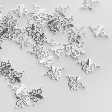 Srebrny łacznik lilijka AG925 9,5mm