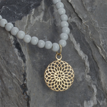 Srebrna zawieszka kalejdoskop 16,5mm AG925 pozłacana