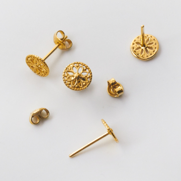 Srebrne kolczyki kółko AG925 pozłacane 12mm