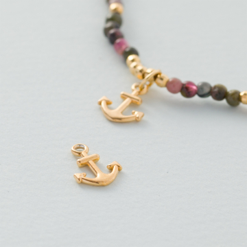 Srebrna zawieszka kotwica AG925 13x10mm pozłacana