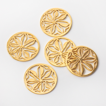 Srebrna zawieszka kwiat życia AG925 pozłacana 26,5mm