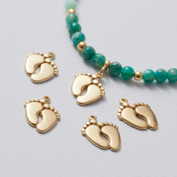 Zawieszka stopki AG925 pozłacana 15mm