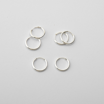 Srebrne kolczyki koła AG925 9,5mm