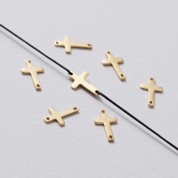 Rozgałęźnik mini krzyżyk AG925 złoty 11mm
