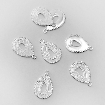 Srebrna zawieszka łezka w kropeczki AG925 20mm