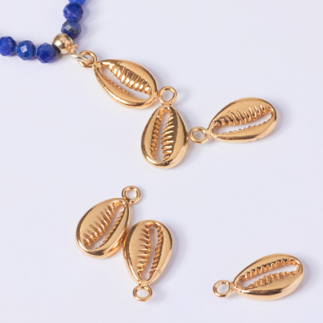 Srebrna zawieszka muszelka AG925 pozłacana 7mm