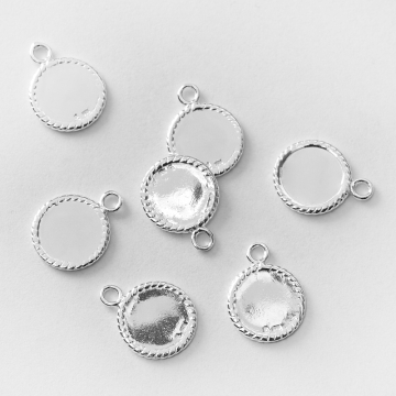 Srebrna zawieszka kółko ze skręcanym rantem AG925 11mm