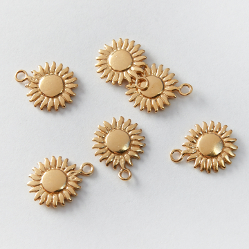 Srebrna zawieszka słonecznik AG925 pozłacana 13mm