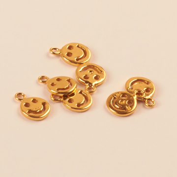 Srebrna zawieszka uśmiech AG925 pozłacana 6mm