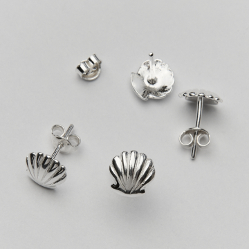 Srebrne kolczyki muszelki AG925 7,5mm