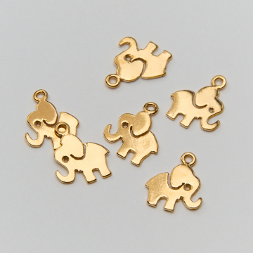 Srebrna zawieszka słonik AG925 pozłacana 12mm