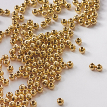 Kulki gładkie GOLDFILLED AU585 złoty 4mm