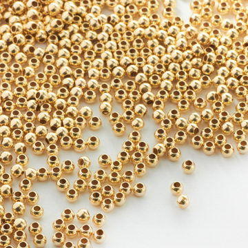 Przekładki kulki gładkie GOLDFILLED AU585 2,5mm