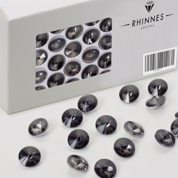 Rhinnes rivoli stone 12mm silver night