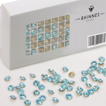 Rhinnes rivoli turquise 6mm