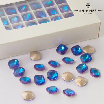 Kryształy Rhinnes diamond cut heliotrope 12mm