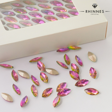 Kryształy rhinnes horse eye vitrail light 15x7mm