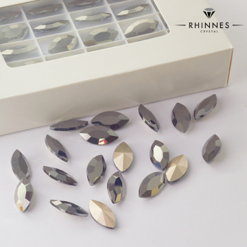 Kryształy rhinnes horse eye hematite 18x9mm