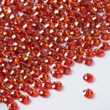 Cyrkonia dysk fasetowany z dziurką siam 4mm Cyrkonia dysk fasetowany z dziurką siam 4mm