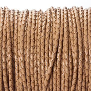 Rzemień naturalny pleciony beżowy 2.5mm Rzemień naturalny pleciony beżowy 2.5mm