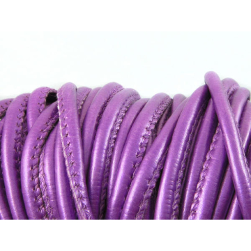 Rzemień szyty metalic fiolet 4mm Rzemień szyty metalic fiolet 4mm