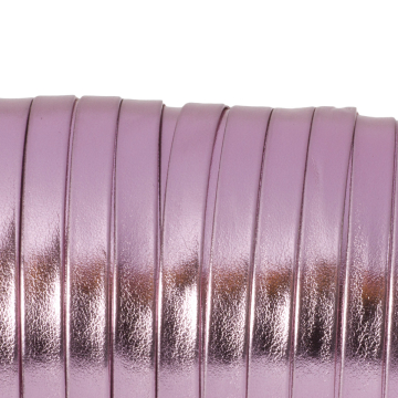 Rzemień płaski metalic pink 8x1mm Rzemień płaski metalic pink 8x1mm