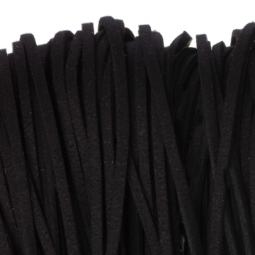 Rzemień zamszowy płaski czarny 2,5x1mm Rzemień zamszowy płaski czarny 2,5x1mm