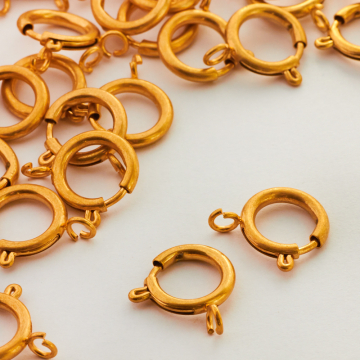 Zapięcie federing ze stali chirurgicznej w kolorze złotym 14mm