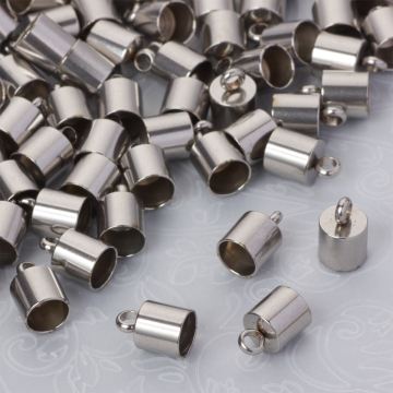 Końcówki ze stali chirurgicznej w kolorze srebrnym 6mm