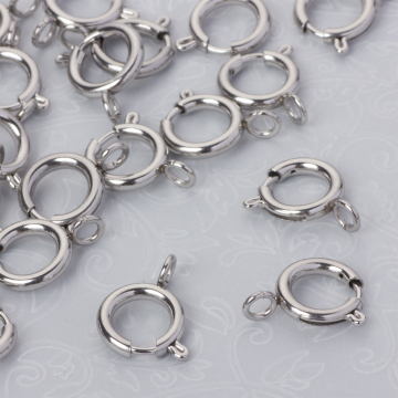 Zapięcie federing ze stali szlachetnej w kolorze srebrnym 12mm