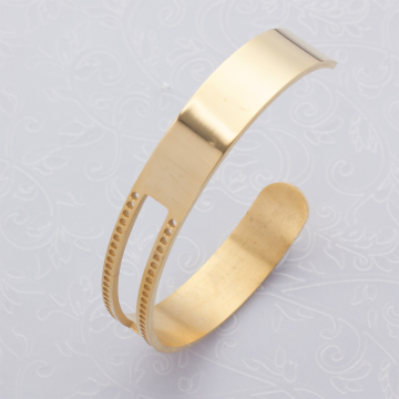 Baza bransoleteki ze stali chirurgicznej w kolorze złotym 16-20cm