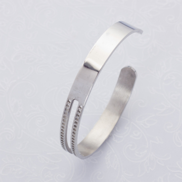 Baza bransoleteki ze stali chirurgicznej w kolorze srebrnym 16-20cm