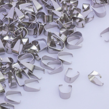 Krawatka zwężana prosta ze stali chirurgicznej w kolorze srebrnym 5x9mm