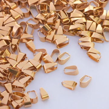 Krawatka zwężana prosta ze stali chirurgicznej w kolorze złotym 5x9mm