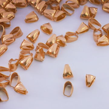 Krawatka wypukła ze stali chirurgicznej w kolorze złotym 6.5x9,5mm