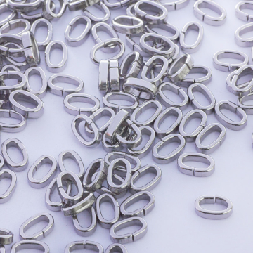 Krawatka prosta owal ze stali chirurgicznej w kolorze srebrnym 2,5x12,5mm