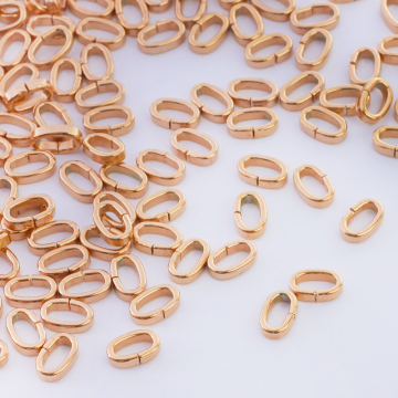 Krawatka prosta owal ze stali chirurgicznej w kolorze złotym 2,5x12,5mm