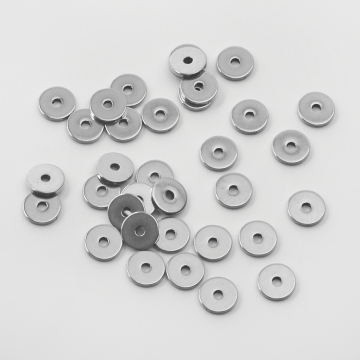 Przekładka ze stali chirurgicznej krążek w kolorze srebrnym 8mm