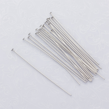 Szpilki z płaską główką ze stali chirurgicznej w kolorze srebrnym 50x0,7mm Szpilki z płaską główką ze stali chirurgicznej w kolorze srebrnym 50x0,7mm