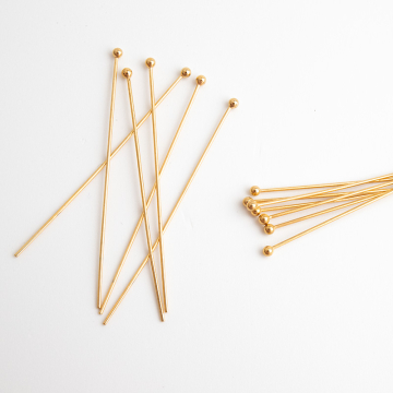 Szpilki z lutowaną główką ze stali chirurgicznej w kolorze złotym 50x0,7mm Szpilki z lutowaną główką ze stali chirurgicznej w kolorze złotym 50x0,7mm
