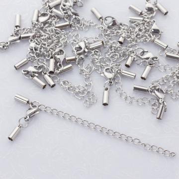 Zapięcia w zestawie ze stali chirurgicznej w kolorze srebrnym 2mm