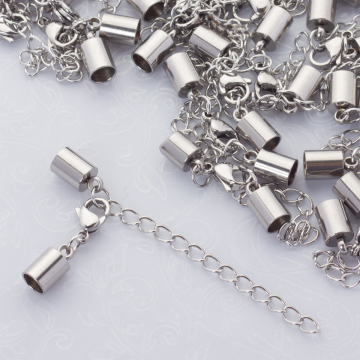 Zapięcia w zestawie ze stali chirurgicznej w kolorze srebrnym 5mm