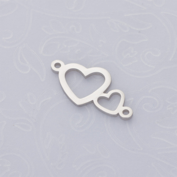 Rozgałęźnik serca ze stali chirurgicznej w kolorze srebrnym 21x10mm