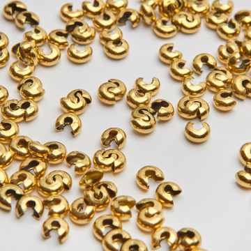 Crimp cover ze stali chirurgicznej w kolorze złotym 5mm