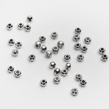 Kulka fasetowana ze stali chirurgicznej w kolorze srebrnym 3mm