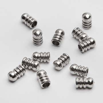 Końcówki do rzemieni ze stali chirurgicznej w kolorze srebrnym 3mm